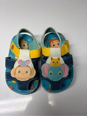 Children's Blue & Yellow Animal Character Sandals